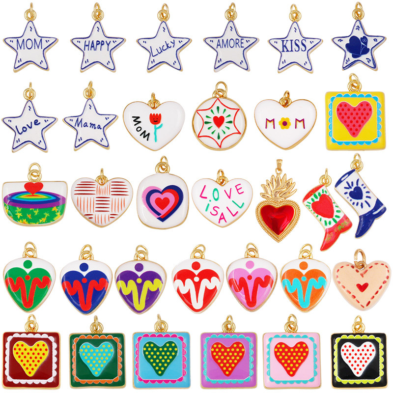 Embroidery Charm - Lote de 2 Peças: Pingente Moderno