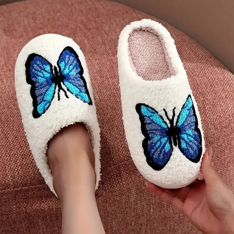 Embroidery Designer - Chinelos de Algodão Fluffy Unissex SHAJI