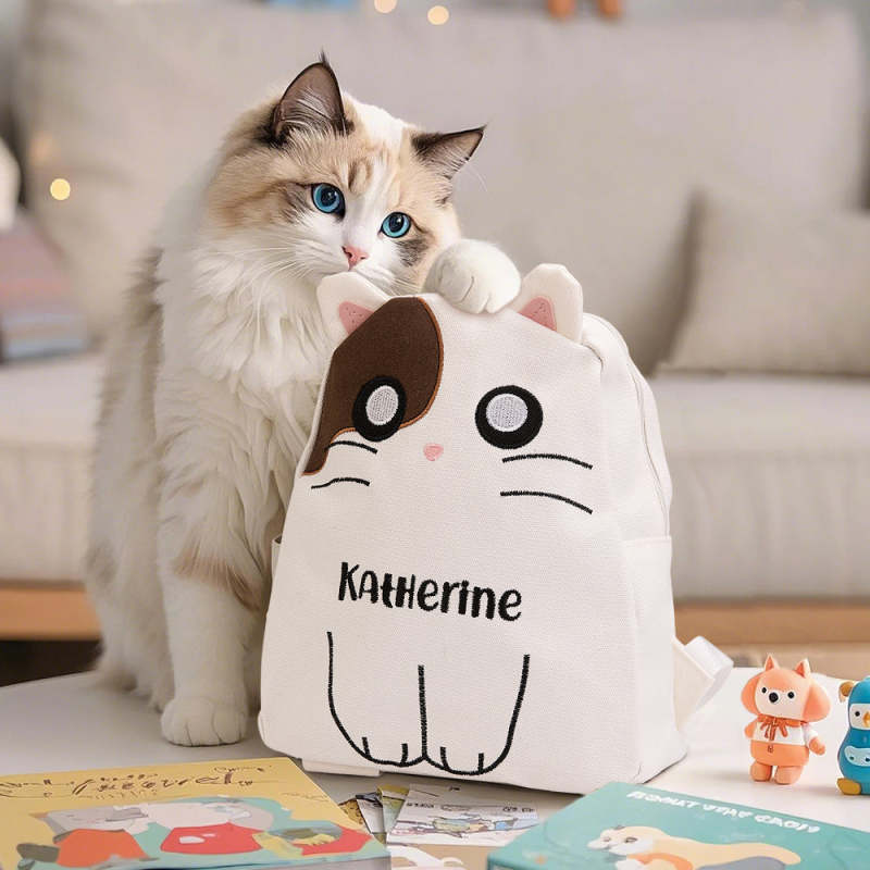 Embroidery Name Designs - Nome bordado estilo coreano mochila-personalizado bonito