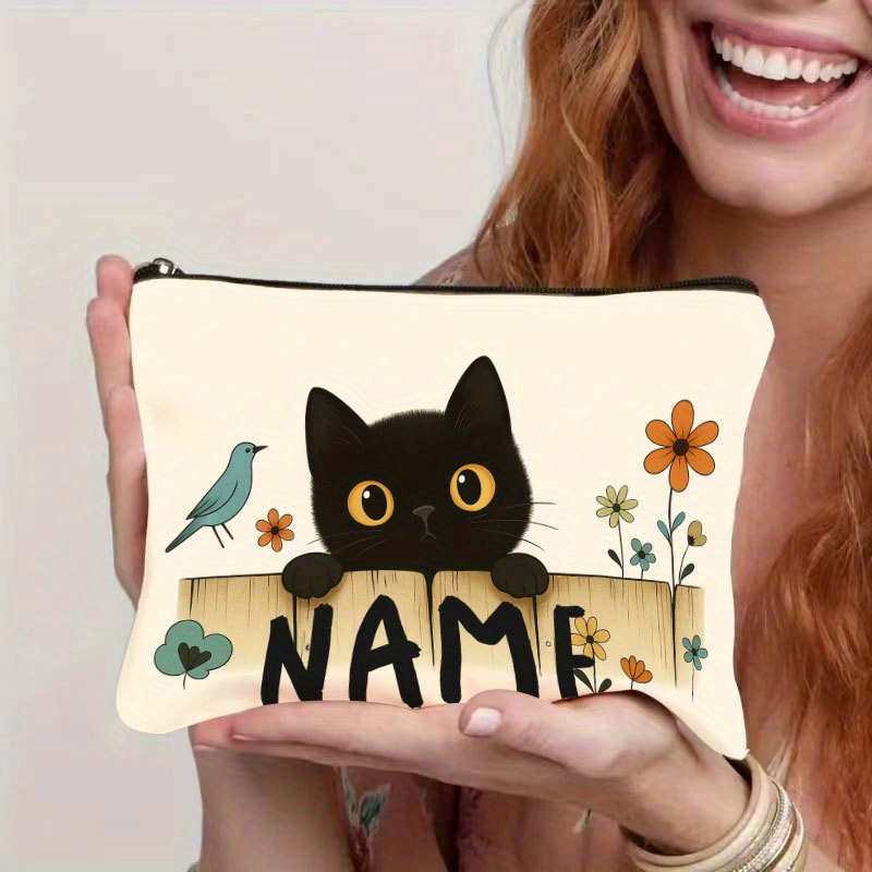 Embroidery Name Designs - Bolsa de Maquiagem Personalizada com Nome/Textos