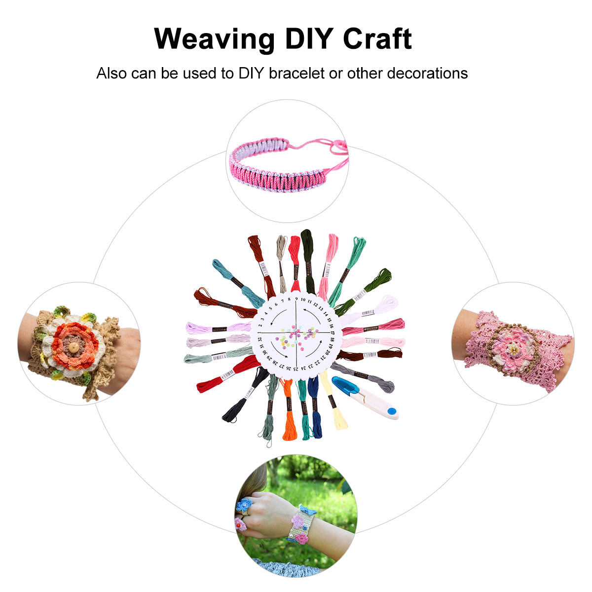 Embroidery Diy - 1 conjunto de kit de tecelagem