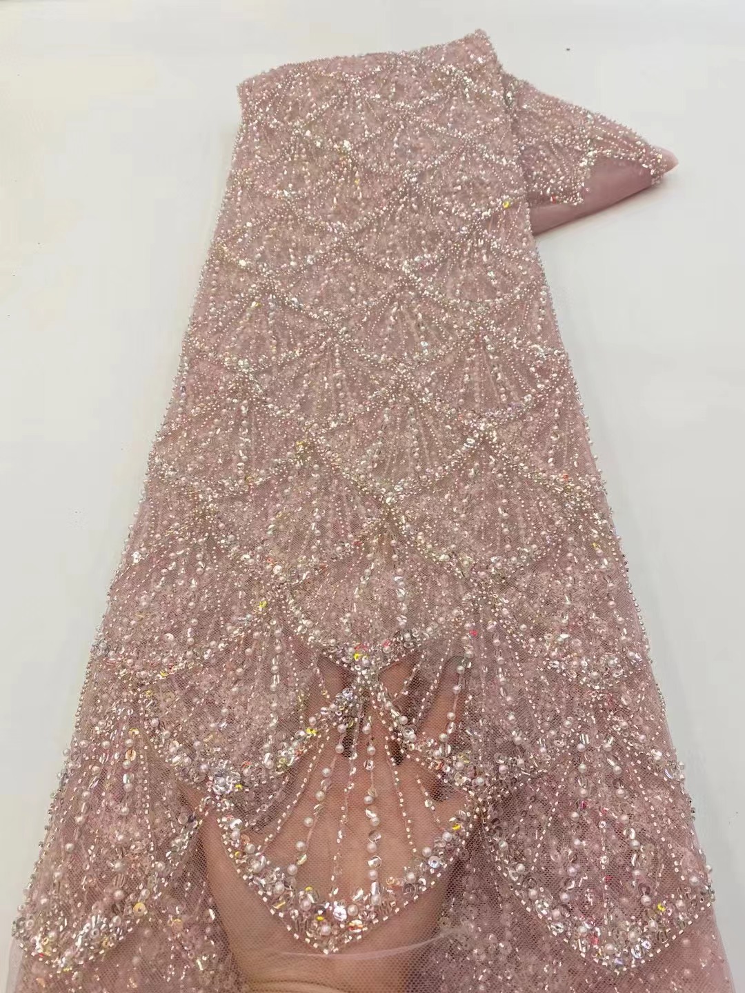 Embroidery Net Dress - Tecido de Renda Tule Africana 2026,