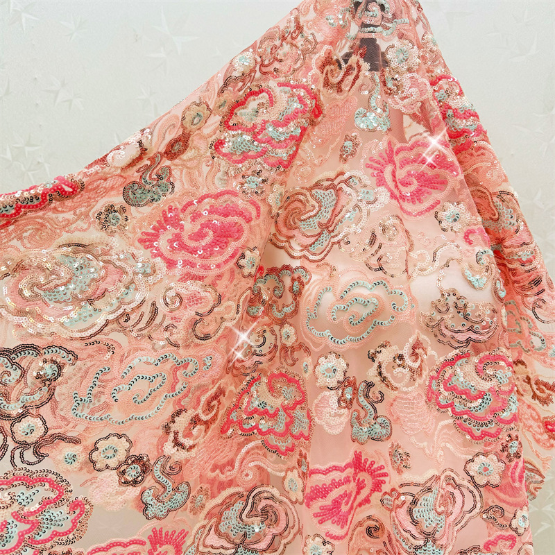 Embroidery Net Dress - 2 Jardas/lote Tecido de Renda Bordado