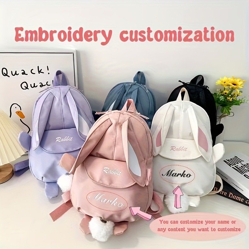 Embroidery Name Designs - Mochila Personalizada com Nome - Orelhas