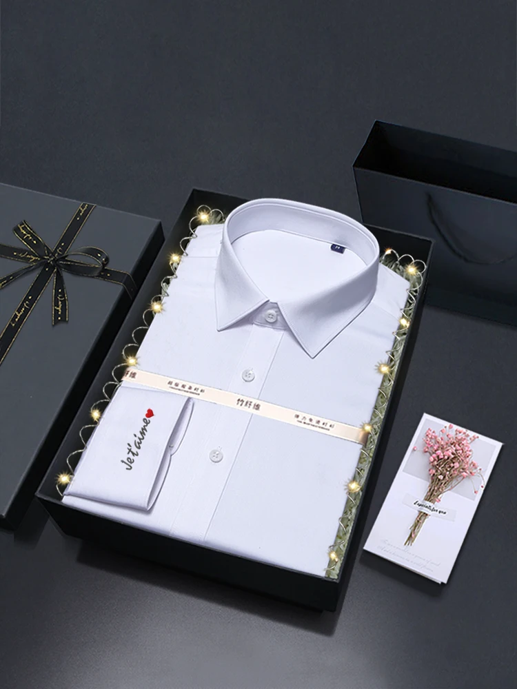 Embroidery Name Designs - Camisa de Luxo Branca com Logotipo
