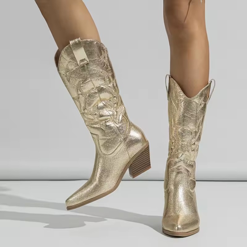 Embroidery Designer - Liyke designer vinho vermelho couro botas
