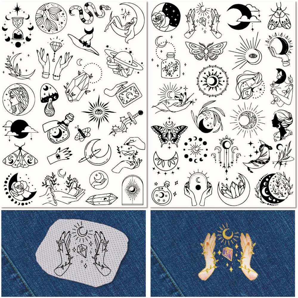 Embroidery Water - 51 pçs boho lua solúvel em