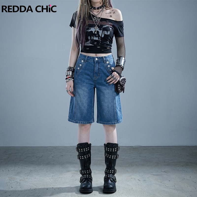 REDDACHiC Bermuda Jeans Femini - Embroidery Details avaliação e preço