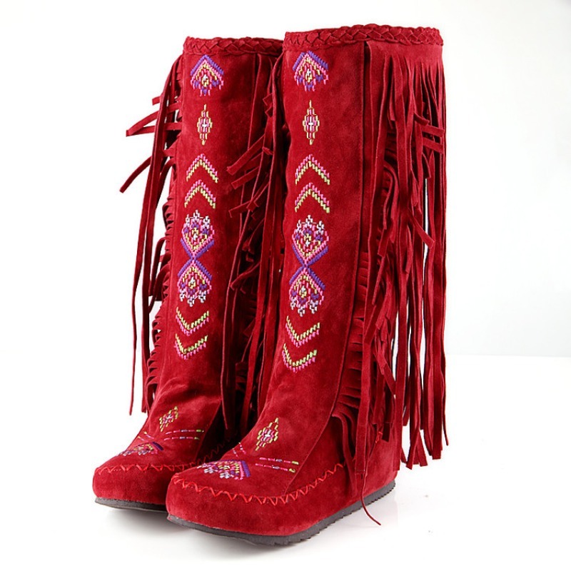 Botas Femininas de Cano Longo  - Embroidery Designer avaliação e preço