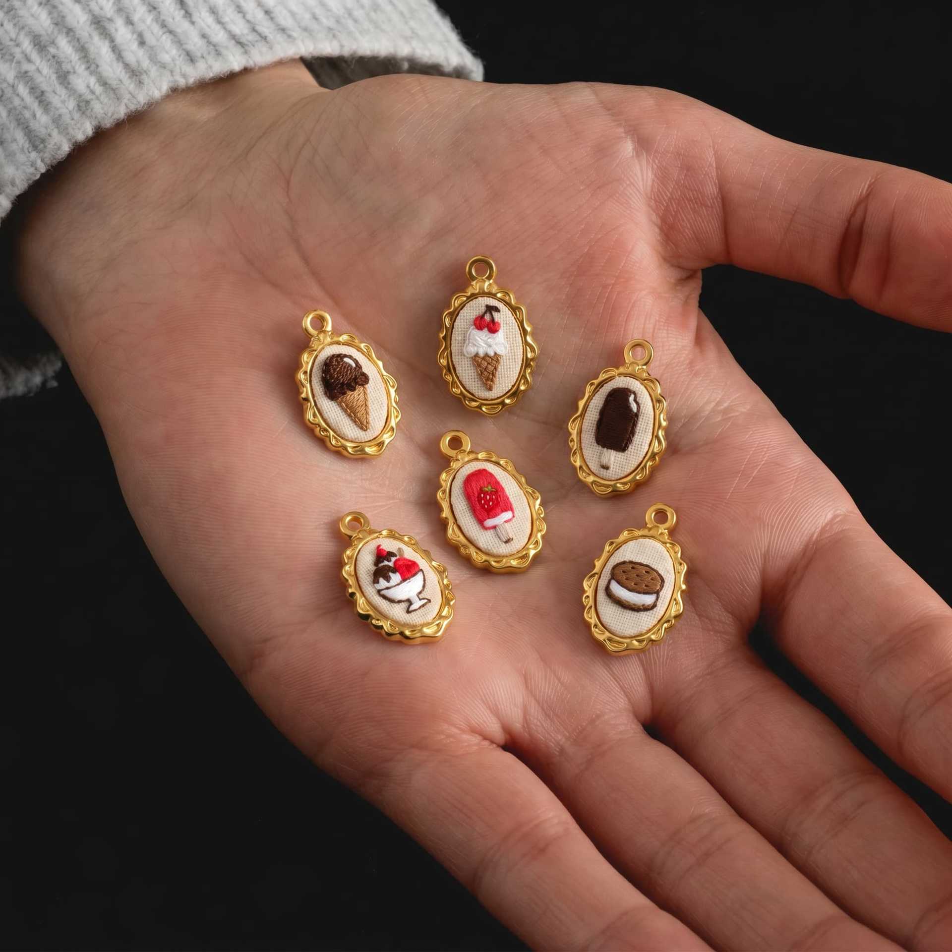 5 Peças de Acessórios de Joias - Embroidery Charm avaliação e preço