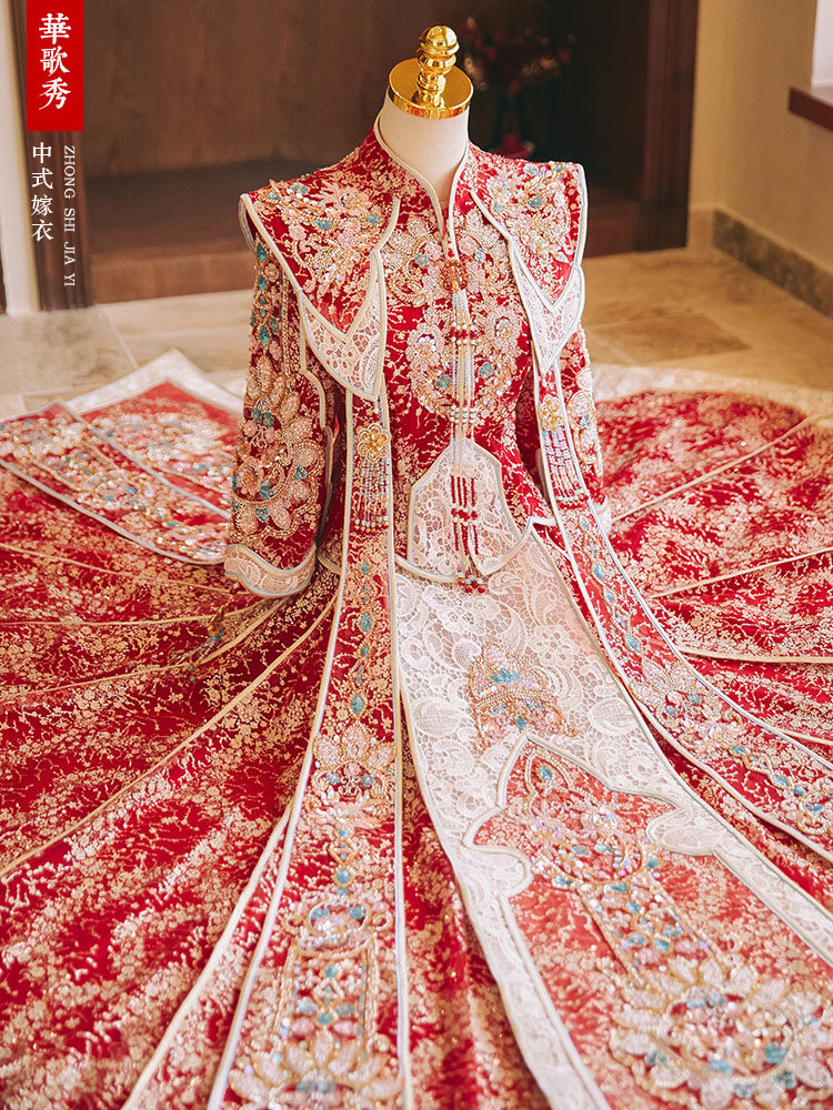Vestido de noiva Xiuhe estilo  - Embroidery Beads avaliação e preço