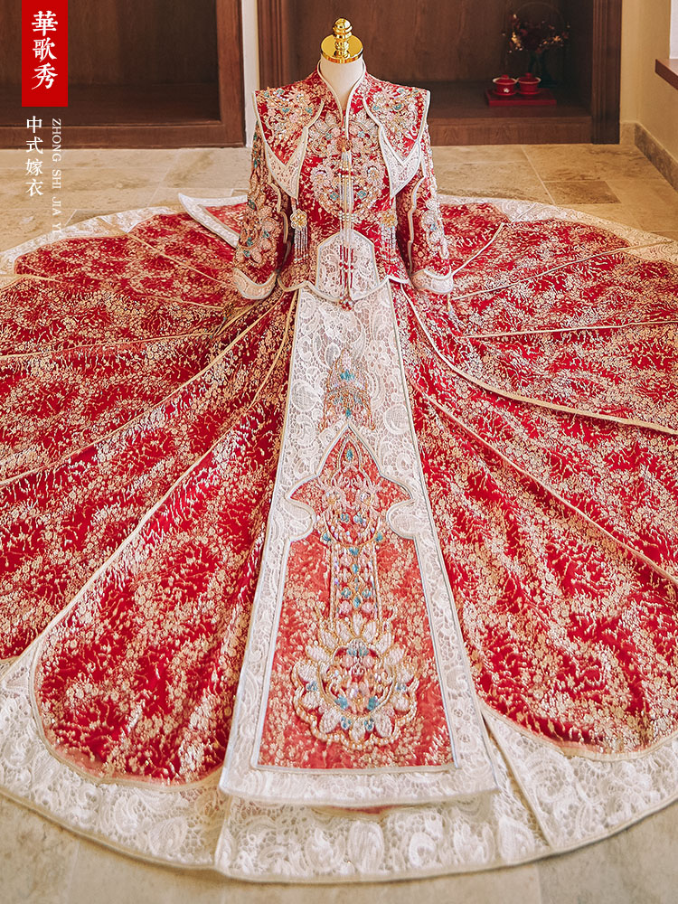 Vestido de noiva Xiuhe estilo  - Embroidery Beads avaliação e preço