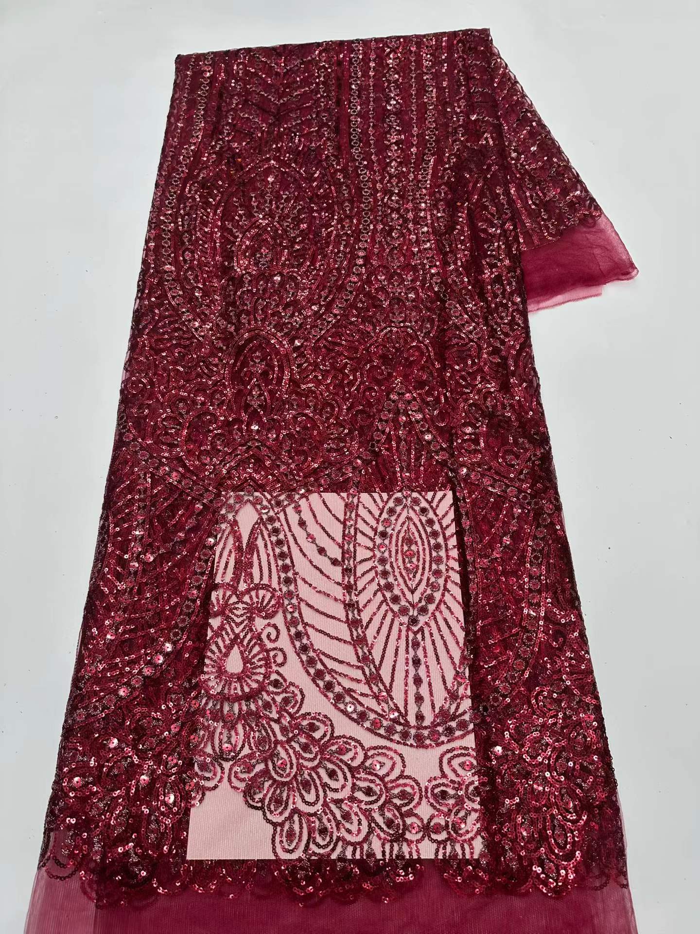 Tecido de Renda com Lantejoula - Embroidery Net Dress avaliação e preço