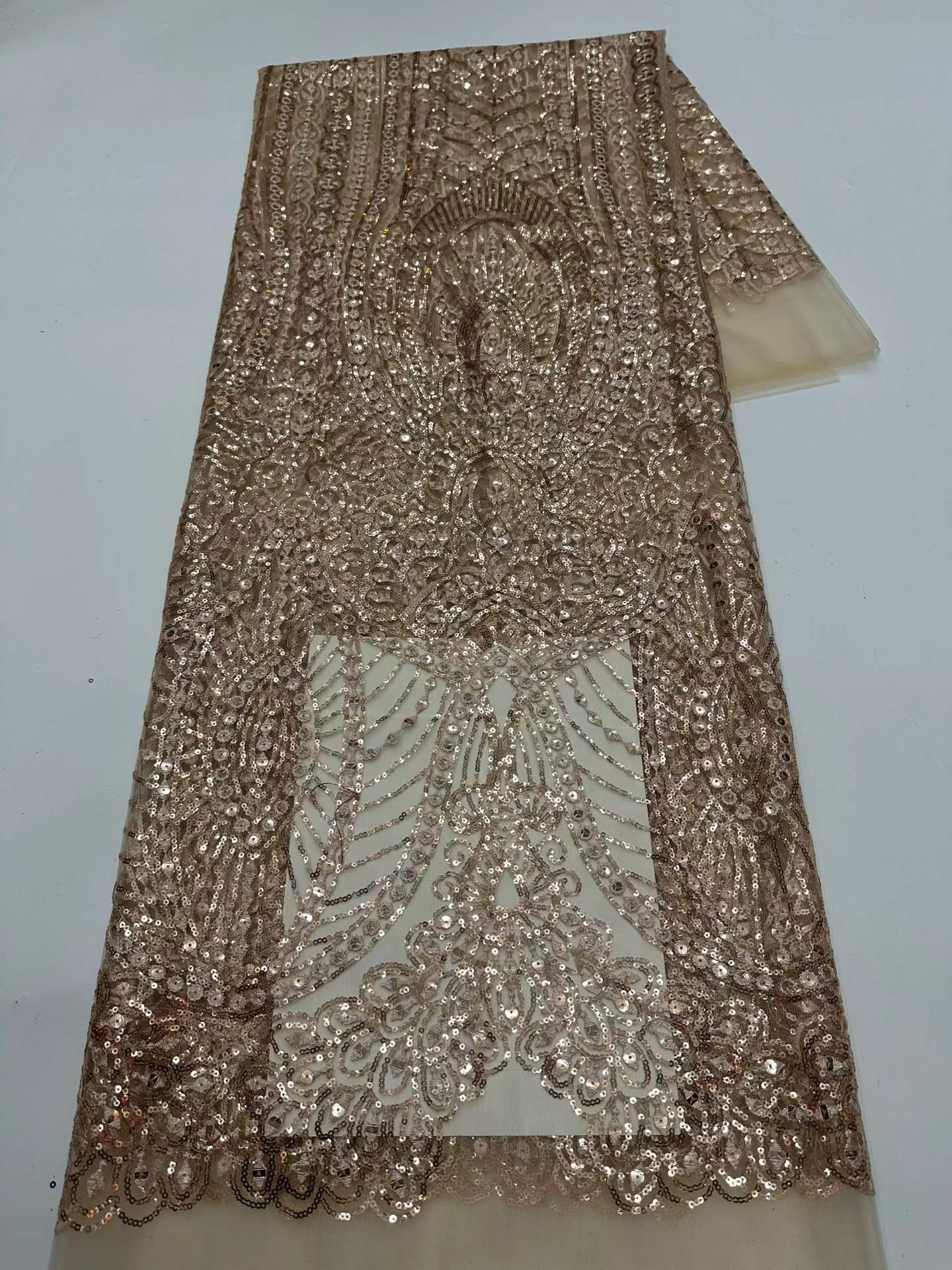 Tecido de Renda com Lantejoula - Embroidery Net Dress avaliação e preço