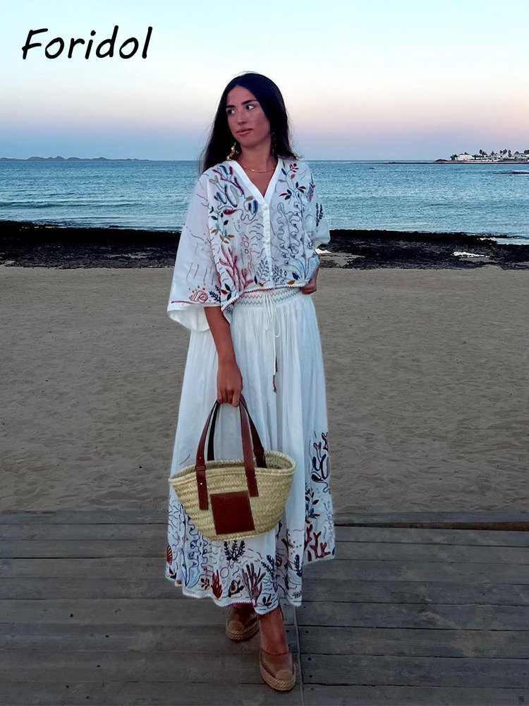 Foridol-Conjunto maxi saia man - Embroidery Uniform avaliação e preço