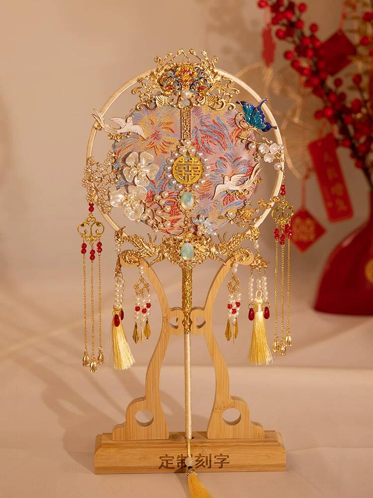 Leque Redondo de Noiva Estilo  - Embroidery Diy avaliação e preço