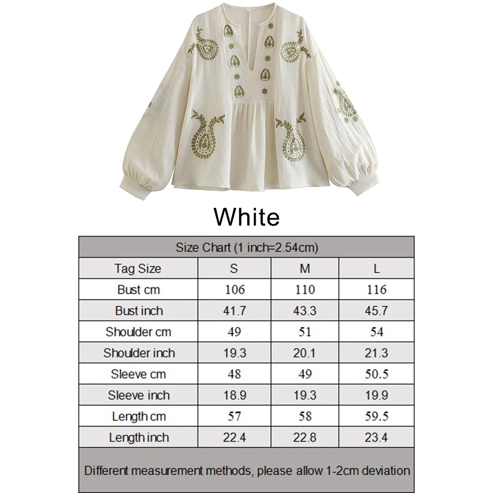 Nova camisa feminina solta bor - Embroidery Uniform avaliação e preço