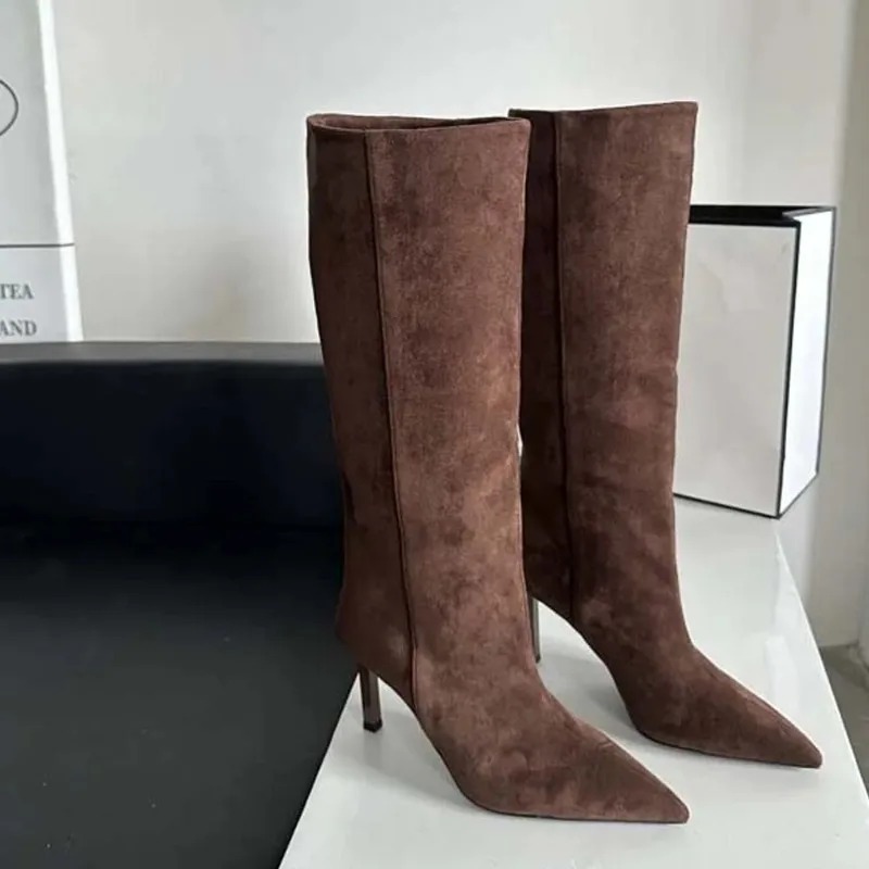 Mulheres de luxo botas longas  - Embroidery Designer avaliação e preço