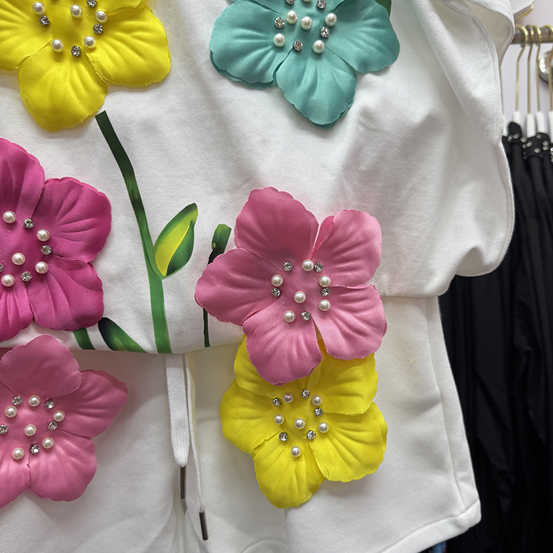 Verão colorido 3d flores camis - Embroidery Beads avaliação e preço