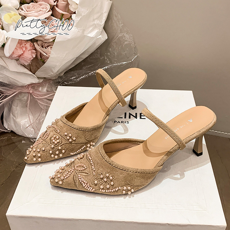 Sapatos Slingback com Pérolas  - Embroidery Beads avaliação e preço