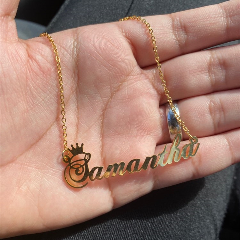 Personalizado Crown Nome Colar - Embroidery Charm avaliação e preço