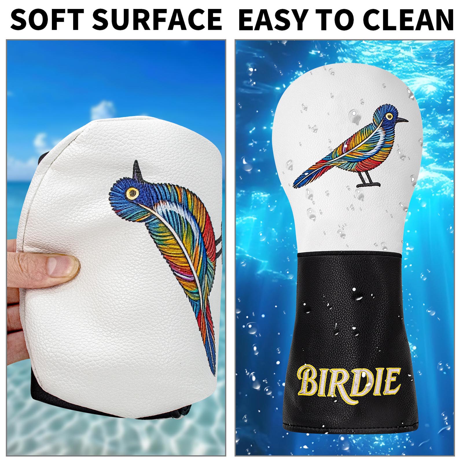 Capa de taco de golfe com bord - Embroidery Water avaliação e preço